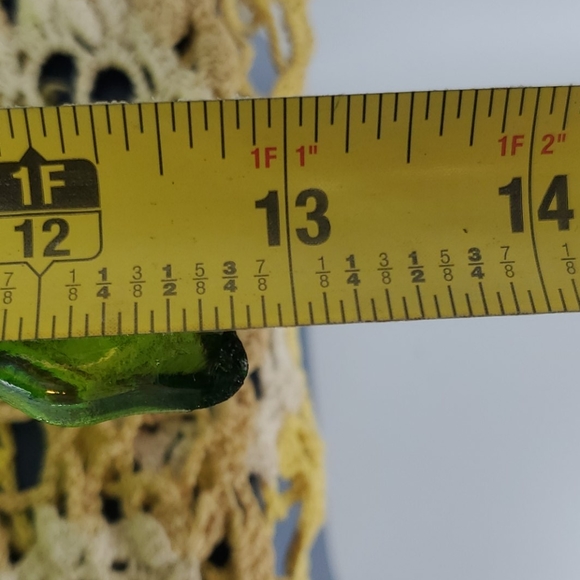 INDIANA CARNIVAL GLASS GREEN GRAPE SERVING BOWL - Picture 5 of 11